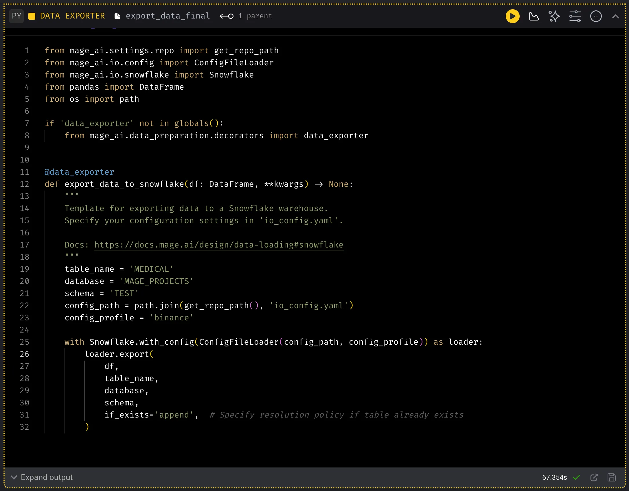 Azure Blob Storage file transfer using Mage Pro’s dynamic blocks