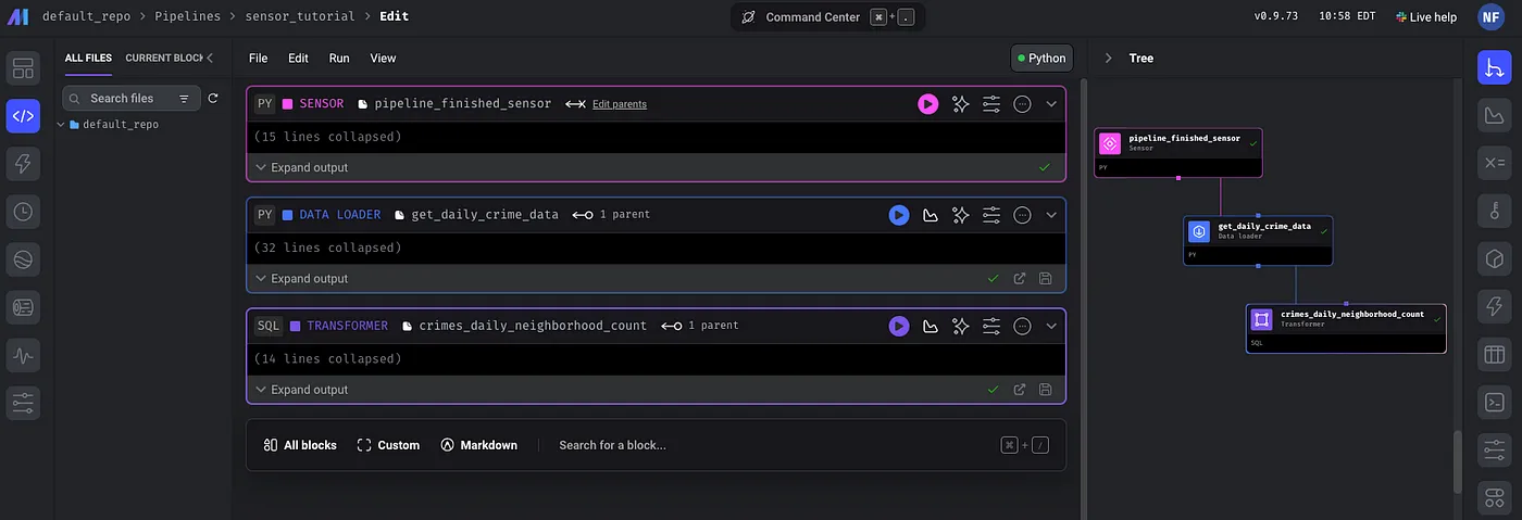 Boost your data pipeline automation with Mage sensor blocks