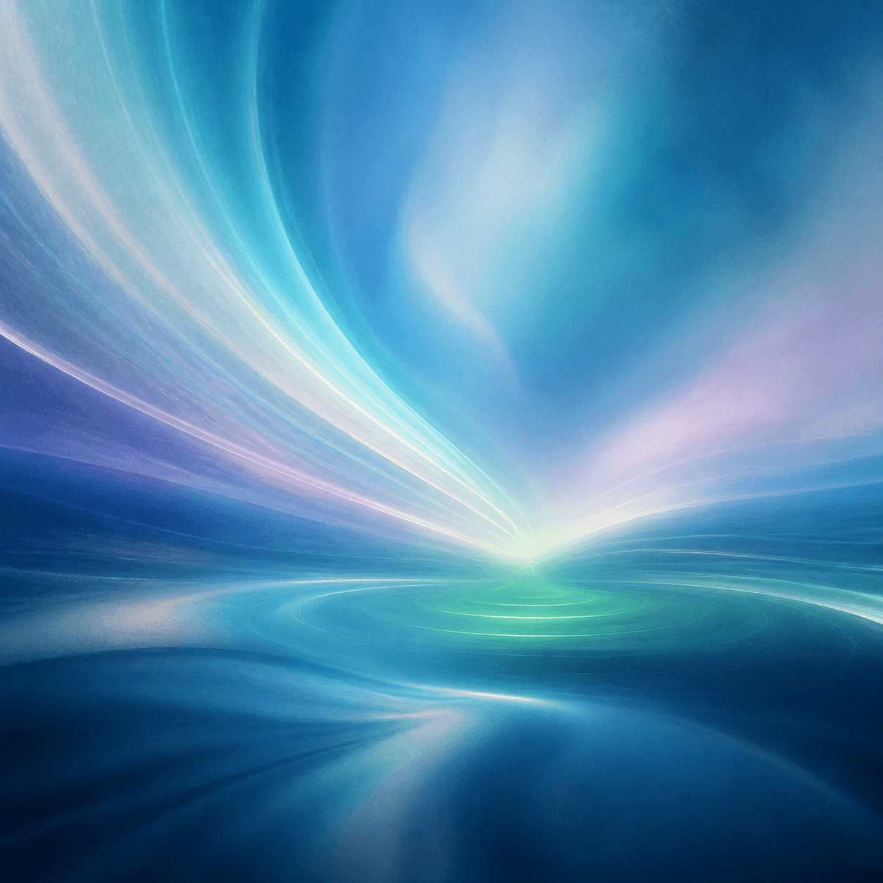 Abstract data currents converging into a stable monitored flow.