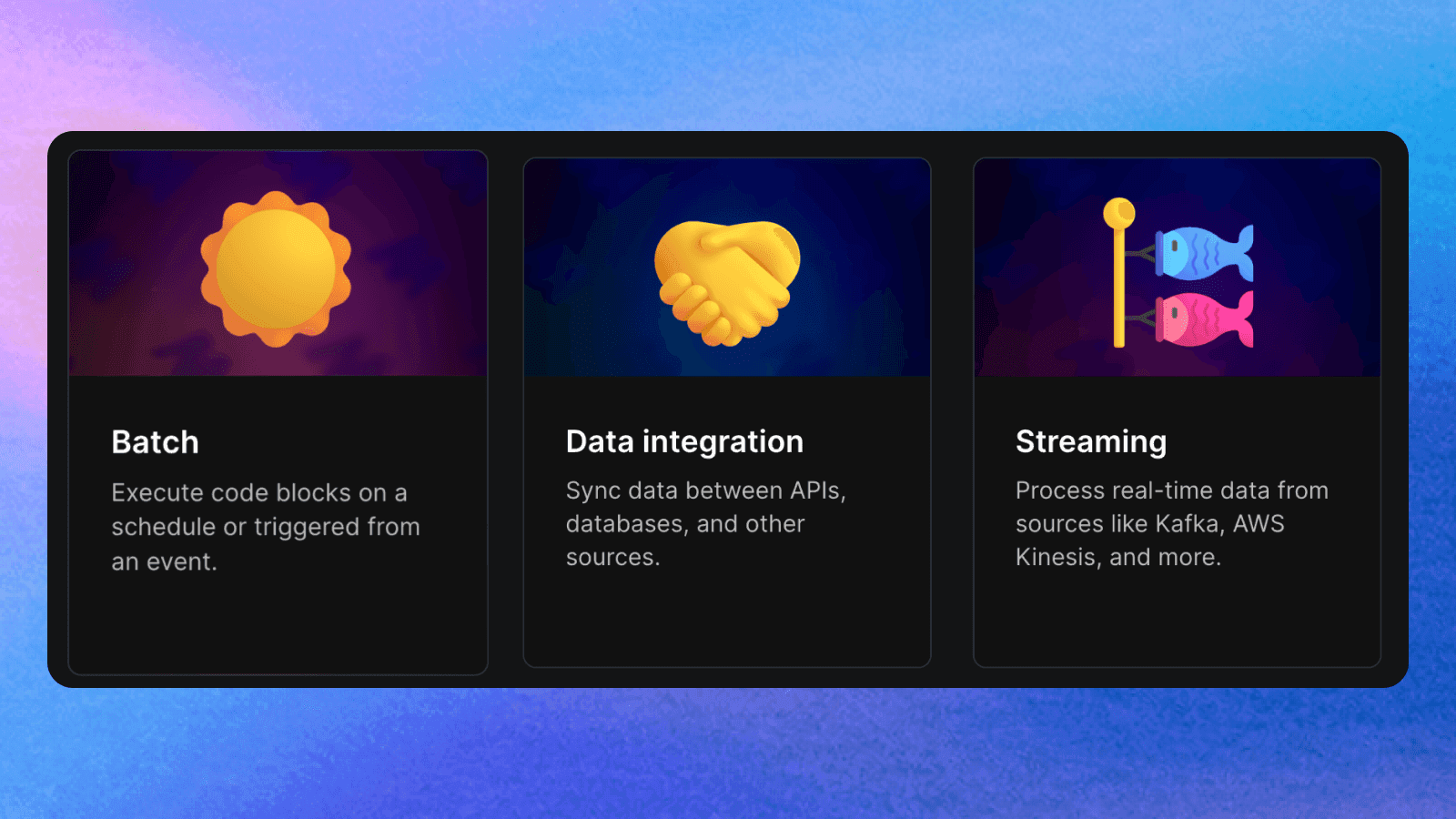 Mage pipeline creation screen with Batch, Data integration, and Streaming options